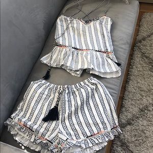 Sugar & Lips top and shorts set, size M